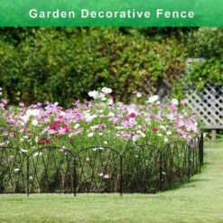 10.3 Ft. L X 15.9 In. H Decorative Garden Fence Animal Barrier No Dig Rustproof Black Metal Flower Bed Fencing (10-Pack) -Dewalt Tools Shop black garden fencing on zl11 76 1000