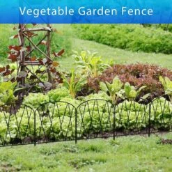 24.8 Ft. L X 15.9 In. H Black Metal Decorative Garden Fence Animal Barrier No Dig Rustproof Flower Bed Fencing (24-Pack) -Dewalt Tools Shop black garden fencing on zl12 44 1000