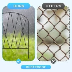 24.8 Ft. L X 15.9 In. H Black Metal Decorative Garden Fence Animal Barrier No Dig Rustproof Flower Bed Fencing (24-Pack) -Dewalt Tools Shop black garden fencing on zl12 4f 1000