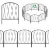 24.8 Ft. L X 15.9 In. H Black Metal Decorative Garden Fence Animal Barrier No Dig Rustproof Flower Bed Fencing (24-Pack) -Dewalt Tools Shop black garden fencing on zl12 64 1000