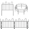 19.5 In. H X 11 Ft. L Decorative Garden Fence Rustproof Black Metal Wire Garden Border Fencing (7-Pack) -Dewalt Tools Shop black garden fencing on zl13 64 1000