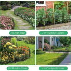 19.5 In. H X 11 Ft. L Decorative Garden Fence Rustproof Black Metal Wire Garden Border Fencing (7-Pack) -Dewalt Tools Shop black garden fencing on zl13 fa 1000