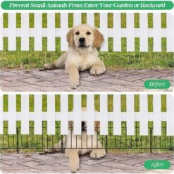 19.5 In. H X 26 Ft. L Decorative Garden Fence Rustproof Black Metal Wire Garden Border Fencing (18-Pack) -Dewalt Tools Shop black garden fencing on zl14 4f 1000