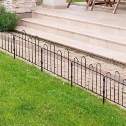 19.5 In. H X 26 Ft. L Decorative Garden Fence Rustproof Black Metal Wire Garden Border Fencing (18-Pack) -Dewalt Tools Shop black garden fencing on zl14 76 1000