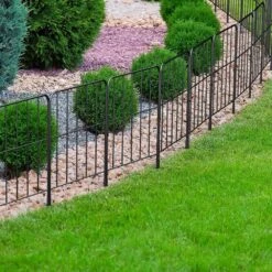 10 Ft. L X 24 In. H Square Metal Garden Fence Rustproof Wire Fencing Border Decorative (10-Pack Total) -Dewalt Tools Shop black garden fencing pl2109 a28 76 1000