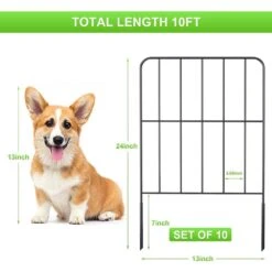 10 Ft. L X 24 In. H Square Metal Garden Fence Rustproof Wire Fencing Border Decorative (10-Pack Total) -Dewalt Tools Shop black garden fencing pl2109 a28 c3 1000