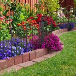 10 Ft. L X 24 In. H Square Metal Garden Fence Rustproof Wire Fencing Border Decorative (10-Pack Total) -Dewalt Tools Shop black garden fencing pl2109 a28 fa 1000