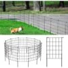 (20-Pack) Garden Fence Fencing, Rustproof Metal Wire Border Animal Barrier, Black