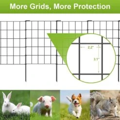 Rustproof Metal Wire Border Animal Barrier, 23.2 In. Garden Fence Fencing In Black (35-Pack) 12 Rustproof Metal Wire Border Animal Barrier, 23.2 In. Garden Fence Fencing In Black (35-Pack) -Dewalt Tools Shop black garden fencing pl2109 a41 cn 44 1000