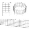 Rustproof Metal Wire Border Animal Barrier, 23.2 In. Garden Fence Fencing In Black (35-Pack)