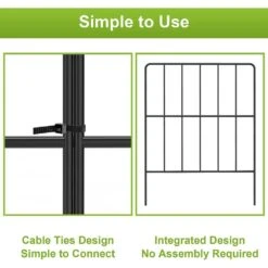 47 Ft. L X 16.5 In. H Garden Fence, No Dig Rustproof Metal Wire Fencing, 45 Square Panels -Dewalt Tools Shop black garden fencing pl2109 a49 4f 1000