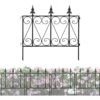 24 In. H Black Iron Garden Fence Thicken Metal Wire Fencing Rustproof 4-Panels 1 24 In. H Black Iron Garden Fence Thicken Metal Wire Fencing Rustproof 4-Panels -Dewalt Tools Shop black garden fencing tdjw wfkf170056 64 1000