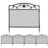 31.5 In. Metal Garden Fence Decorative Fencing Panels For Outdoor (5-Pack)