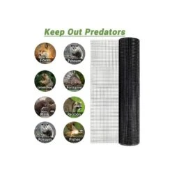 Black Hardware Cloth 1/2 In. 36 In. X 100 Ft. 19-Gauge PVC Coating Wire Mesh Rolls Vinyl Coat Welded Garden Wire Fencing -Dewalt Tools Shop black garvee garden fencing pho 0zv8h48t yxy 4f 1000