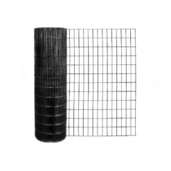 5 Ft. X 50 Ft. Black Vinyl Coated Hardware Cloth, 60 In. H PVC Coated Welded Wire Mesh Fence, Metal Garden Fencing