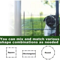 Pet Playpen 32 In. Height Metal Temporary Fencing 8-Panels With Gate Black Outdoor Garden Fence For RV Camping Yard -Dewalt Tools Shop black justincity garden fencing 015ph03328d 1f 1000