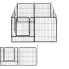 Pet Playpen 32 In. Height Metal Temporary Fencing 8-Panels With Gate Black Outdoor Garden Fence For RV Camping Yard -Dewalt Tools Shop black justincity garden fencing 015ph03328d 64 1000