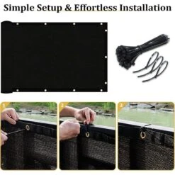 6 X 25 Fence Privacy Screen Heavy Duty With 170 GSM Fencing Mesh Shade Net Cover For Outdoor In Black -Dewalt Tools Shop black justincity garden fencing 018sa10 328d 1f 1000