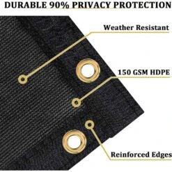 6 X 25 Fence Privacy Screen Heavy Duty With 170 GSM Fencing Mesh Shade Net Cover For Outdoor In Black -Dewalt Tools Shop black justincity garden fencing 018sa10 328d 4f 1000