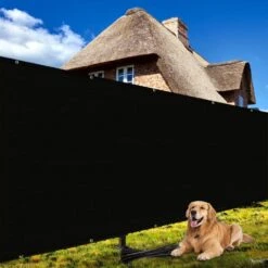 6 X 25 Fence Privacy Screen Heavy Duty With 170 GSM Fencing Mesh Shade Net Cover For Outdoor In Black