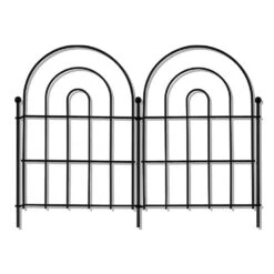 Decorative Garden Fence Animal Barrier 13 In. Tall Rustproof Metal No Dig Border Flower Fencing 10 Pack