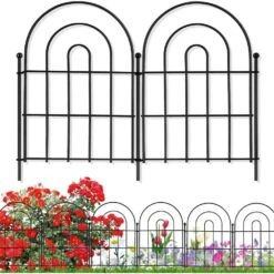 Decorative Garden Fence Animal Barrier 13 In. Tall Rustproof Metal No Dig Border Flower Fencing 10 Pack -Dewalt Tools Shop black justincity garden fencing 022ph03328d 76 1000