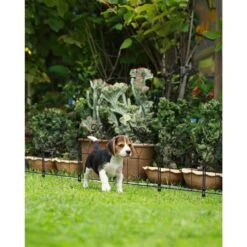 Decorative Garden Fence 22 In. Rustproof Metal No Dig Fencing Border 35-Pack For Small Animal Barrier And Flower Edging -Dewalt Tools Shop black justincity garden fencing 050ph03328d 44 1000