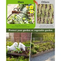 Decorative Garden Fence 22 In. Rustproof Metal No Dig Fencing Border 35-Pack For Small Animal Barrier And Flower Edging -Dewalt Tools Shop black justincity garden fencing 050ph03328d 4f 1000