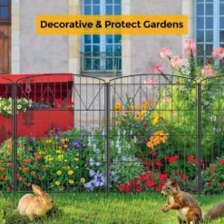 Decorative Rustproof Metal Garden Fence 5 In. Arched Flower Bed Edging Ornamental Wire Border Panel Fencing 13 Decorative Rustproof Metal Garden Fence 5 In. Arched Flower Bed Edging Ornamental Wire Border Panel Fencing -Dewalt Tools Shop black justincity garden fencing 055ph03328d 44 1000