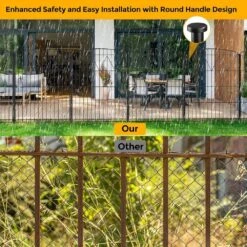 Decorative Rustproof Metal Garden Fence 5 In. Arched Flower Bed Edging Ornamental Wire Border Panel Fencing 11 Decorative Rustproof Metal Garden Fence 5 In. Arched Flower Bed Edging Ornamental Wire Border Panel Fencing -Dewalt Tools Shop black justincity garden fencing 055ph03328d 4f 1000
