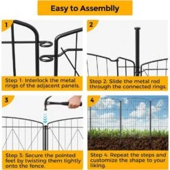 Decorative Rustproof Metal Garden Fence 5 In. Arched Flower Bed Edging Ornamental Wire Border Panel Fencing 15 Decorative Rustproof Metal Garden Fence 5 In. Arched Flower Bed Edging Ornamental Wire Border Panel Fencing -Dewalt Tools Shop black justincity garden fencing 055ph03328d 76 1000