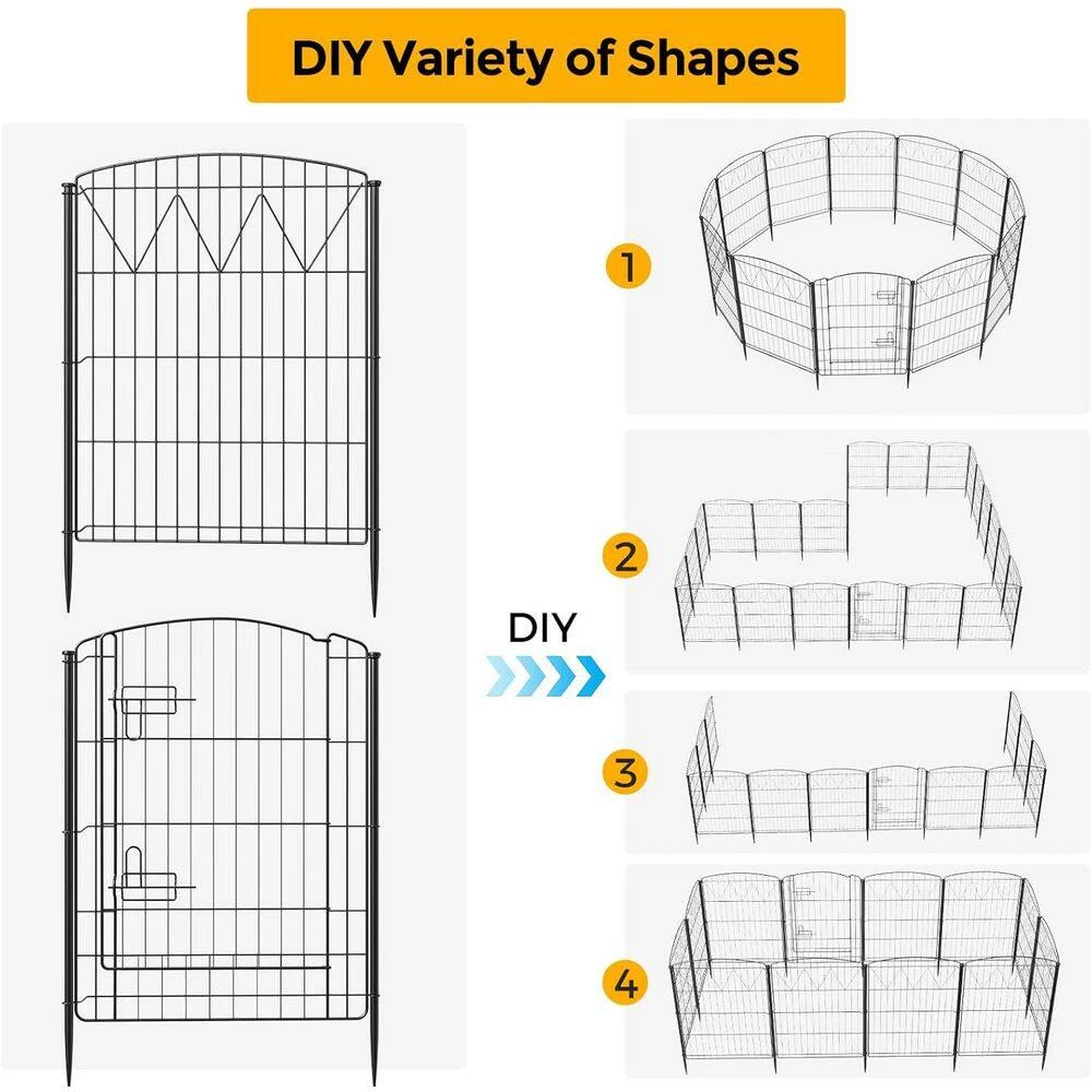 Decorative Rustproof Metal Garden Fence 5 In. Arched Flower Bed Edging Ornamental Wire Border Panel Fencing 8 Decorative Rustproof Metal Garden Fence 5 In. Arched Flower Bed Edging Ornamental Wire Border Panel Fencing - Image 6