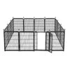 27 In. Heavy Duty Iron Garden Fence With Wide Gate Decorative Border Panels For Yard And Pet Fencing Indoor Outdoor Use -Dewalt Tools Shop black justincity garden fencing 065ph03328d 64 1000