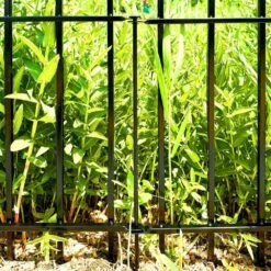 Metal Decorative 24 High Garden Fence 5 Panels Total 10 Ft. Long Folding Landscape Fencing Pet Barrier For Yard Patio -Dewalt Tools Shop black justincity garden fencing 070ph03328d 1f 1000