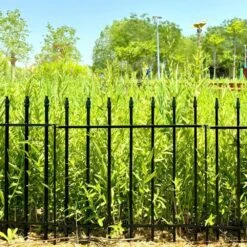 Metal Decorative 24 High Garden Fence 5 Panels Total 10 Ft. Long Folding Landscape Fencing Pet Barrier For Yard Patio -Dewalt Tools Shop black justincity garden fencing 070ph03328d 44 1000