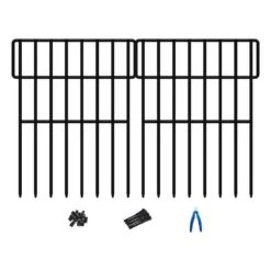 Animal Barrier Fence 7 In. No Dig Metal Rustproof Dog Rabbit Fencing With Cable Ties Cutting Plier