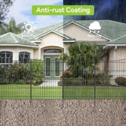 Decorative Garden Fence 0.1 In. Rustproof Metal Wire No Dig Temporary Animal Barrier Fencing For Backyard Patio 6 Panels -Dewalt Tools Shop black justincity garden fencing 085ph03328d 1f 1000