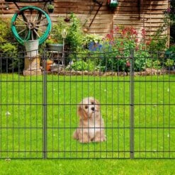 Decorative Garden Fence 0.1 In. Rustproof Metal Wire No Dig Temporary Animal Barrier Fencing For Backyard Patio 6 Panels -Dewalt Tools Shop black justincity garden fencing 085ph03328d 44 1000