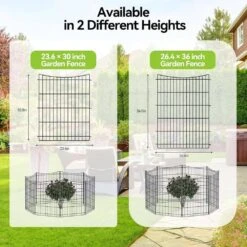 Decorative Garden Fence 0.1 In. Rustproof Metal Wire No Dig Temporary Animal Barrier Fencing For Backyard Patio 6 Panels -Dewalt Tools Shop black justincity garden fencing 085ph03328d 76 1000