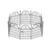 Tall Animal Barrier Fence With Gate 27 In. 8 Panels Metal Garden Fences Borders For Dogs Temporary Outdoor Yard Fencing -Dewalt Tools Shop black justincity garden fencing 087ph03328d 64 1000