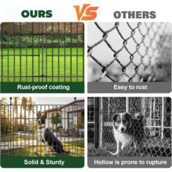 16 Panels 32 In. H Rustproof Metal Decorative Garden Fence W/ Gate No Dig Animal Barrier Fencing For Yard 34.7 Ft. L -Dewalt Tools Shop black justincity garden fencing 129ph03328d 1f 1000