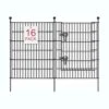 16 Panels 32 In. H Rustproof Metal Decorative Garden Fence W/ Gate No Dig Animal Barrier Fencing For Yard 34.7 Ft. L