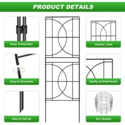 Decorative Garden Fence 13 In. Animal Barrier 10 Pack Rustproof Metal Fencing For Yard Dog Rabbits Wire Section Edging -Dewalt Tools Shop black justincity garden fencing 133ph03328d 4f 1000