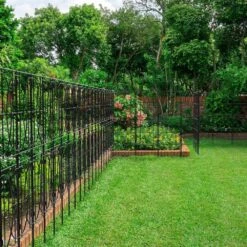 Decorative Garden Fence 13 In. Animal Barrier 10 Pack Rustproof Metal Fencing For Yard Dog Rabbits Wire Section Edging -Dewalt Tools Shop black justincity garden fencing 133ph03328d fa 1000