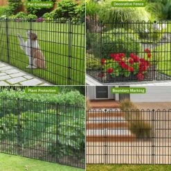 No Dig Decorative Garden Fence 32 In. H X 35.4 Ft. L Metal Animal Barrier Fencing For Yard, Outdoor Dog, Pets, Landscape -Dewalt Tools Shop black justincity garden fencing 139ph03328d 76 1000