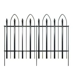 Metal Decorative Border Folding Fence 32 In. H X 24 In. W 5 Panels Total 10 Ft. Landscape Fencing For Yard And Garden