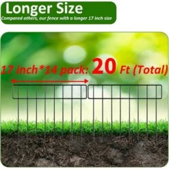 Animal Barrier Fence 13 In. Metal Garden Edging Fence Border No Dig Fencing For Dogs Rabbits 20 Ft. L 14-Pack -Dewalt Tools Shop black justincity garden fencing 142ph03328d 4f 1000