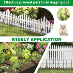 Animal Barrier Fence 13 In. Metal Garden Edging Fence Border No Dig Fencing For Dogs Rabbits 20 Ft. L 14-Pack -Dewalt Tools Shop black justincity garden fencing 142ph03328d 76 1000