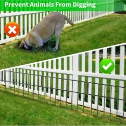 Animal Barrier Fence 13 In. Metal Garden Edging Fence Border No Dig Fencing For Dogs Rabbits 20 Ft. L 14-Pack -Dewalt Tools Shop black justincity garden fencing 142ph03328d fa 1000