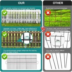 Animal Barrier Fence 25pcs 27ft Length X 17in Height No Dig Rustproof Decorative Metal Wire Garden Fencing For Yard -Dewalt Tools Shop black justincity garden fencing 174ph03328d 4f 1000